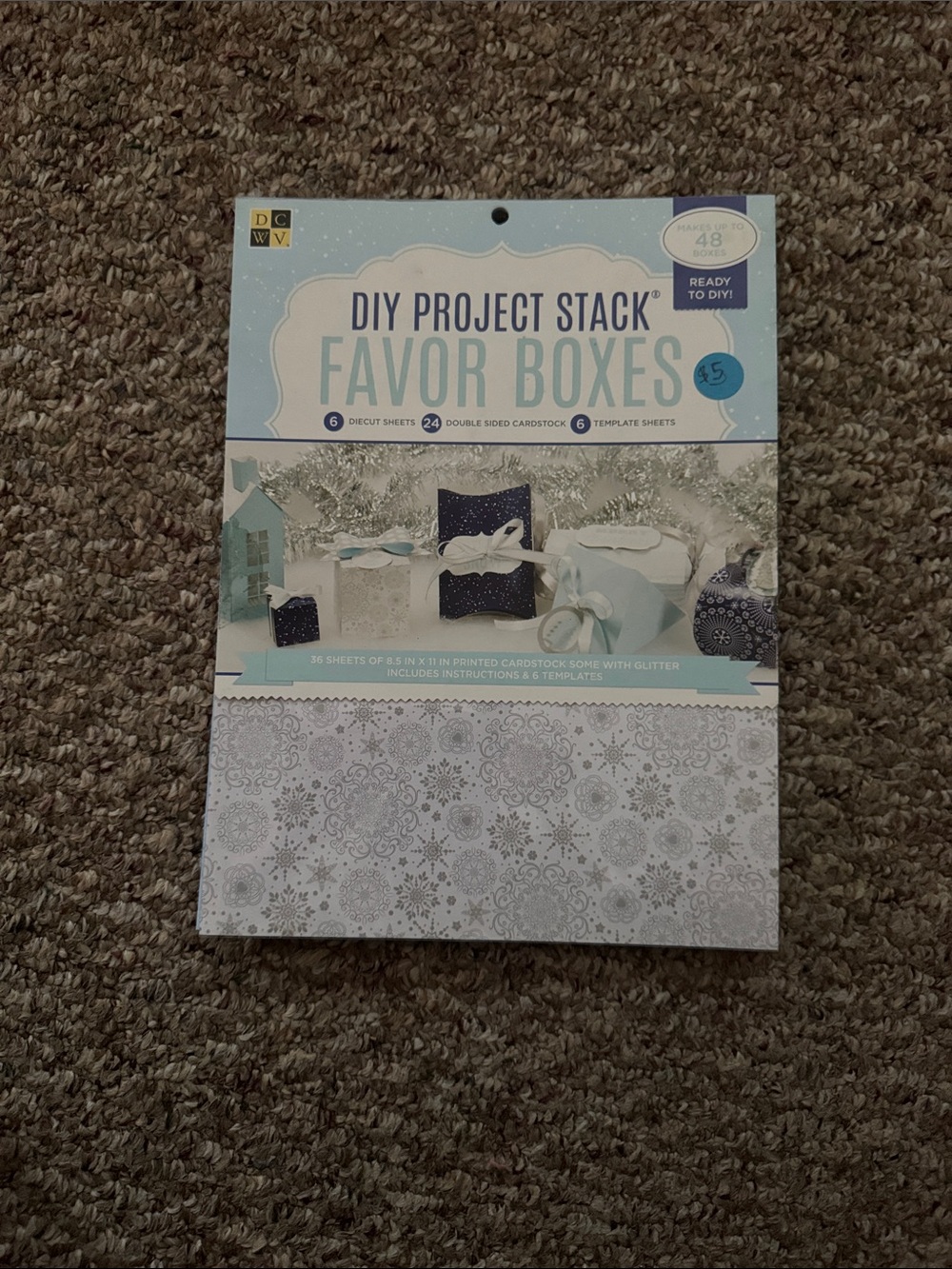 DIY Project Stack Favor Boxes - Light Blue & White ()